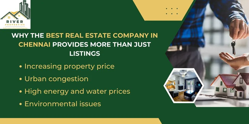 Building smarter, sustainable living the best real estate company in Chennai goes beyond just property listings.